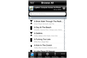 Mixology iPhone app. Photo by Kate Penrod.