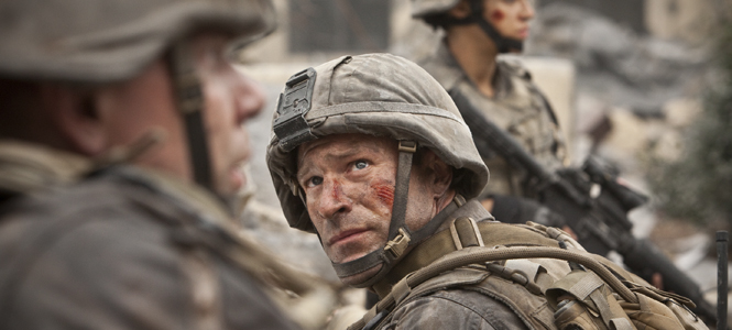 Aaron Eckhart stars in Columbia Pictures' "Battle: Los Angeles." Photo courtesy of Sony Pictures Entertainment Inc.