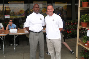 Football coach, Darrell Hazell and women's soccer coach, Rob Marinaro. Photo Credit: Anthony White