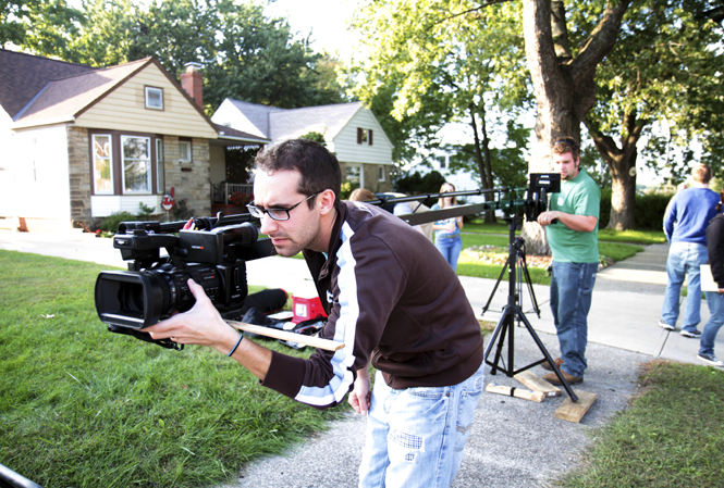 Director Dustin Lee behind the scenes of "The House of Boredom."