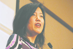 Education Reformist Michelle Rhee kicked off featured speaker series at Kent State University Stark Campus on Monday October 10. Photo taken by Jim Lightcap