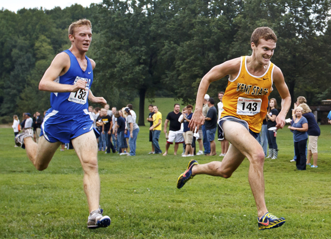 The Kent State Men's &amp; Women's Cross Country Teams compete in the Tommy Evans Invitational at Firestone Metro Park Sept. 8th, 2011 in Akron. Photo by Matthew Vern Bliss.