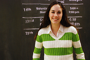 Andrea King a senior Integrated Mathematics major celebrates her February 29 birthday the day before every year it is not a leap year. Photo by Grace Jelinek.