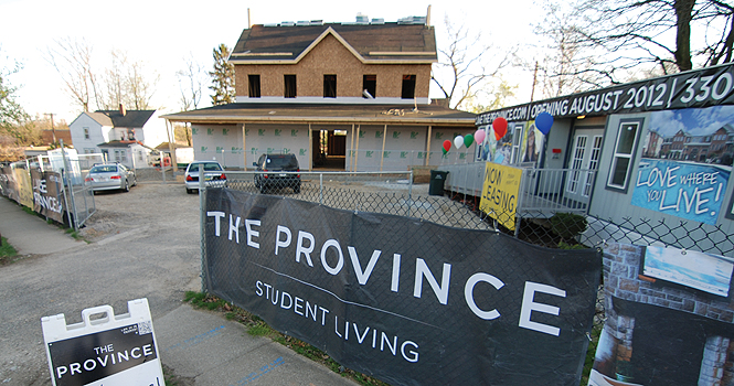 The Province is planned to start housing Kent State students for the fall 2012 semester. Photo by Matt Hafley.