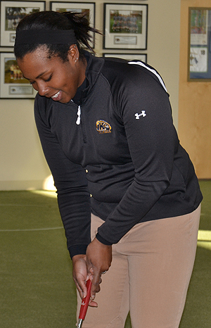 Shamir Marshall of the women's golf team.. Photo by Juliana Guevara.