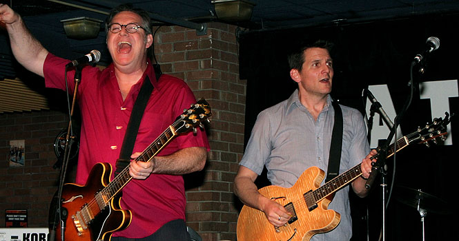 Jewish rock band, The LeeVees perform at the Rathskeller on April 2 in the basement of the Student Center. Photo by Adrianne Bastas.