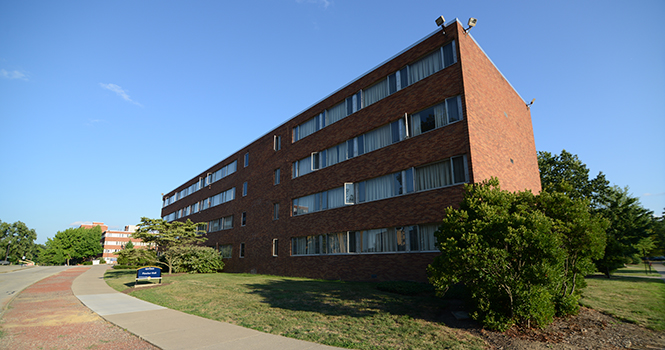 A restoration company is cleaning up a sewage leak in Fletcher Hall. The problem was initially reported in March. Photo by Matt Hafley.