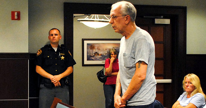 Robert and Karen Koberna, William Koberna’s parents, appeared in court and later posted a portion of his bond to secure his release from jail. Photo by Jenna Watson.