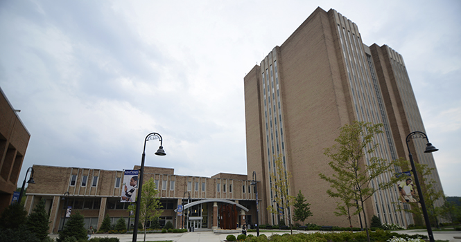 Kent State is planning to start rennovations on the University Library, which hasn't seen rennovations since the 1970s. Photo by Matt Hafley