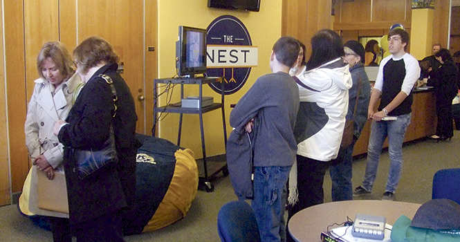 The opening of The Nest in the Student Center on March 27. Photo by LYNDSEY SAGER.