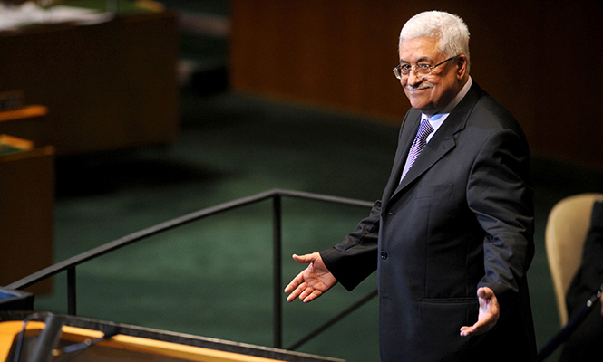 Palestinian Authority President Mahmoud Abbas speaks before the General Assembly at the United Nations in New York City, Friday, September 23, 2011. Photo by Dennis Van Tine/Abaca Press/MCT.