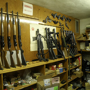 The armory room at the Kent Police Department. Photo by Kelly Maile