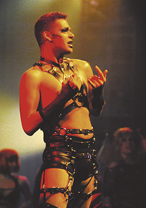 Jayson Koblicz leads as Dr. Frank-n-Furter in the Rocky Horror Show during the final tech rehearsal on Thursday, Nov. 1. The musical will show from November 2-11 in the E. Turner Stump Theatre at Kent State. Photo by Jenna Watson.