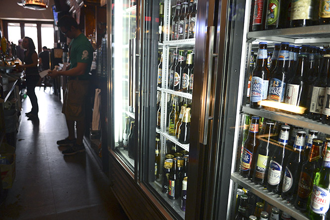 The bar at Ray's Place offers a very wide variety of beer and other alcoholic drinks. Photo by Jenna Watson.