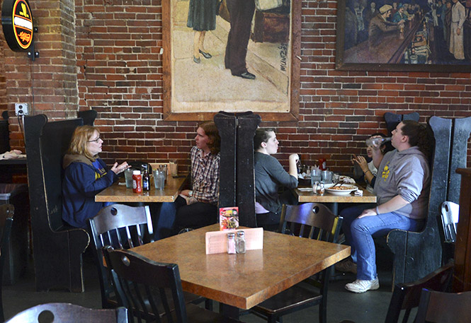 Customers enjoy lunch at Ray's Place on April 10. Photo by Jenna Watson.