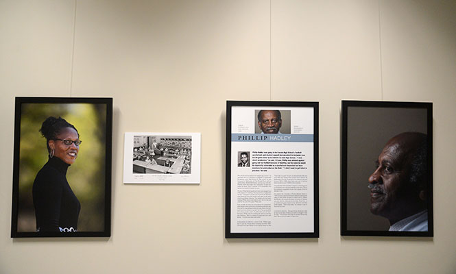 "They Led the Way", an exhibit created by Journalism and Mass Communication professors Ann Schierhorn and David LaBelle, is on display in Franklin Hall with an opening reception to be held Monday, Jan. 27, 2014. The exhibit is about eight students who took part in the desegregation of schools in Leon Country, Fla., 50 years ago.