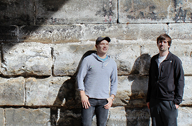 MAKAYLA BROWN | DAILY KENT STATER Pawel Rybak (left) and Ben Stillman (right) are two founders of the Environmental Conservation club at Kent State. Part of their plan involves river and lake clean-up projects in the near future.