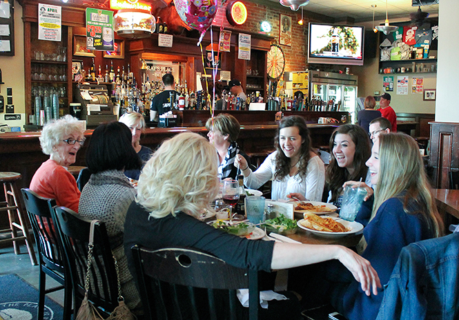 Freshman public relations major Baily Purpura celebrates her birthday with family at Ray's Place, April 8, 2014.