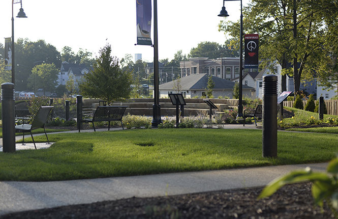 The Wick Poetry Center's garden