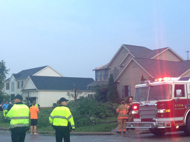 The house located on the corner of Bunker Lane and Berwin Drive received the most damage from the tornado that touched down in Stow on Wednesday, Sept.10.