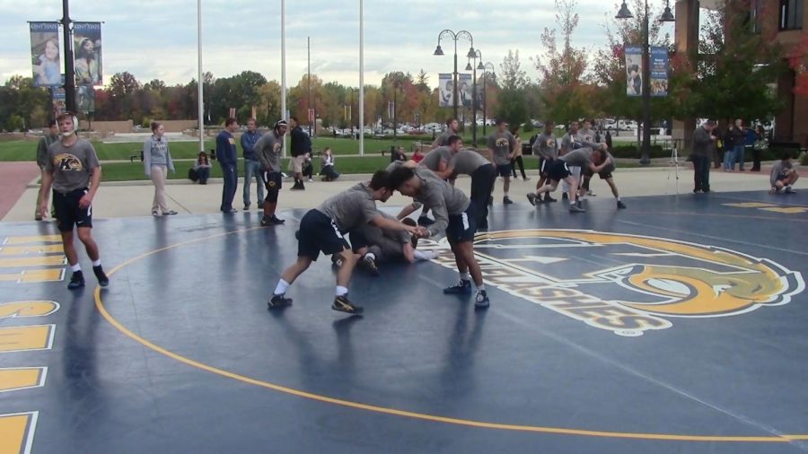 KSU wrestling practice at Risman Drive