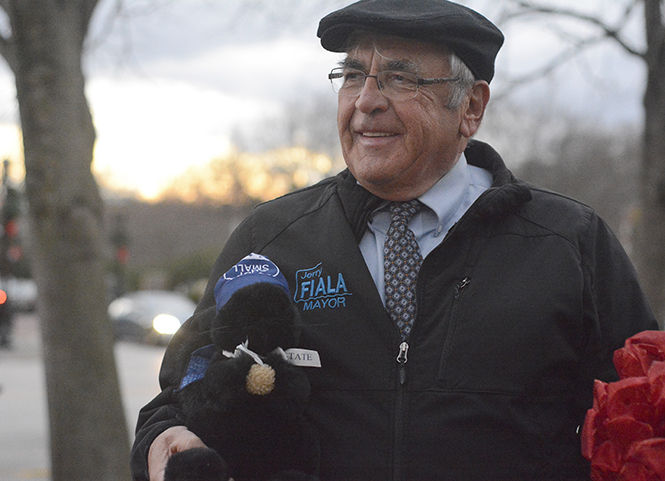 Kent mayor Jerry Fiala gives a proclamation renaming what is known worldwide as "Black Friday" to Black Squirrel Friday in the city of Kent. The proclaimation stated Black Squirrel Friday will create an opportunity to show support for local business owners by spending the holiday dollars locally.