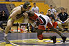 T.J. Keklak wrestles during a meet against Edinboro University on February, 21, 2014.