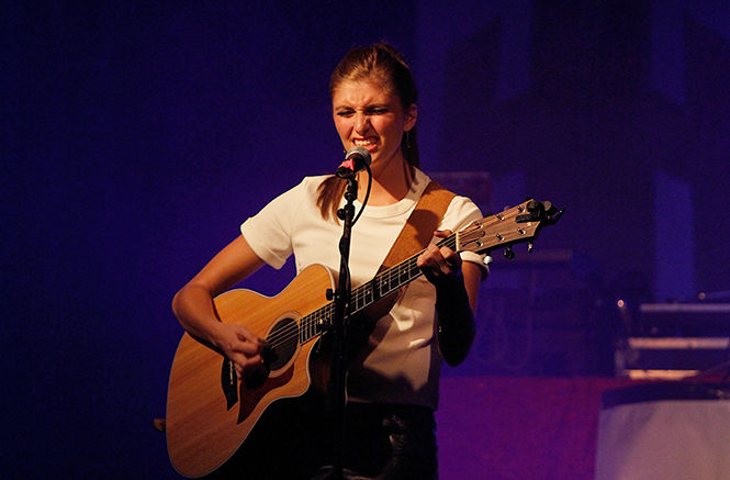 Marina Strah, Kent State Alumna, performs at the Ohio's Got Talent competition Saturday, Sept. 13, 2014. Strah won the competition and was awarded with the opportunity to record her first music video through Humble Heroz Productions company.