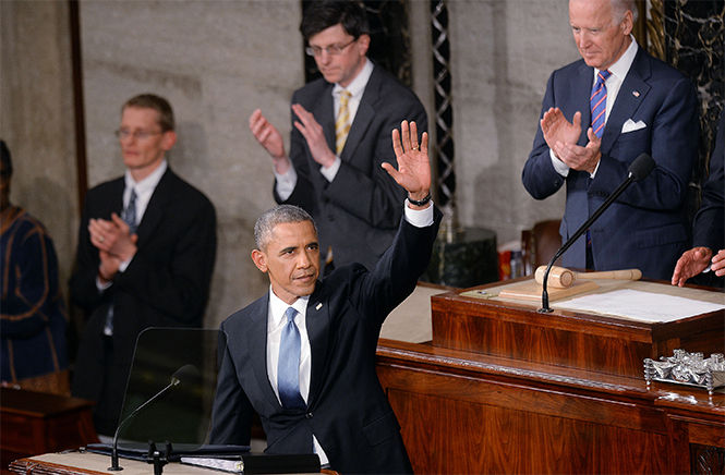 President Barack Obama delivers the State of The Union address on Tuesday, Jan. 20, 2015, in the House Chamber of the U.S. Capitol in Washington, D.C. (Olivier Douliery/Abaca Press/TNS)