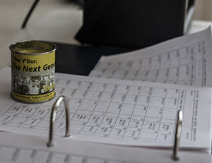 A candle, representing Yom HaShoah, the Day of the Holocaust Remembrance, sits on top of a book outside the M.A.C Center on April 16, 2015. The book, containing the six million names of those who were killed during the Holocaust.