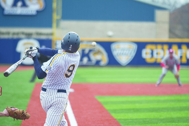 Kent State junior Zarely Zalewski hits a ball foul, but scores two runs later during Kent State's 12-6 win over Youngstown State at Schoonover Stadium on Tuesday, March 31, 2015. With this week's wins, Kent improves its record to 14-11 as they head into a weekend of games on the road.