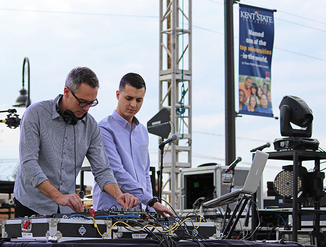 Evan Evolution performs at the 20th anniversary of Kent State Flash Fest on April 24, 2014. Evan Evolution won best DJ.