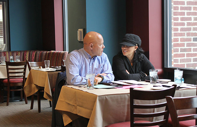 Don and Lola Treadwell talk before ordering dinner at Bricco on Monday, April 6, 2015. The Treadwells have been happily married for 25 years, and the two have had many dates at Bricco.