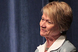 President Bev Warren recounts her first 100 days as Kent State University's President during the Bowman Breakfast Wednesday, Oct. 8, 2014.