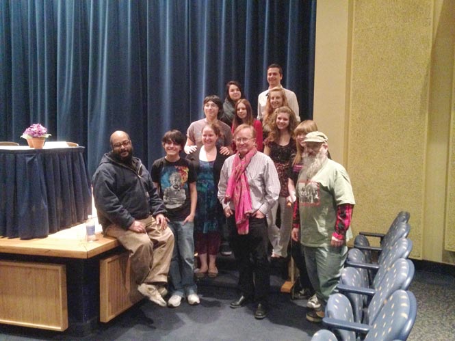 Members of the May 4th Task Force pose for a group photo after the event on Tuesday Nov. 19, 2013.