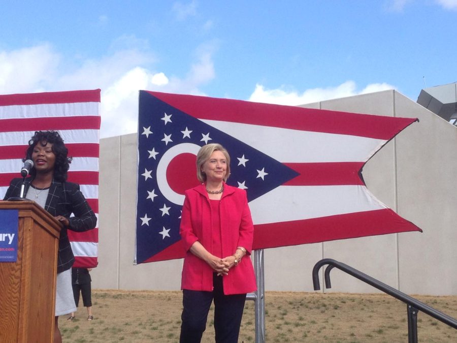 Hillary Clinton at the "Commit to Vote" rally at Case Western Reserve University on Thursday, Aug. 27, 2015.