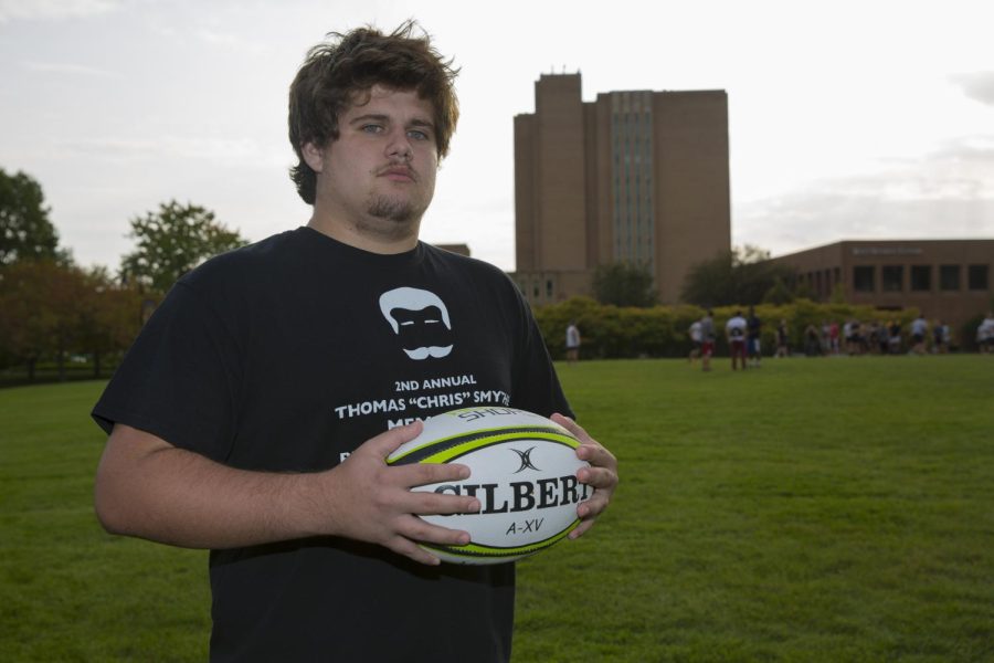 Ian Brooks on Manchester Field on Oct. 8, 2015.