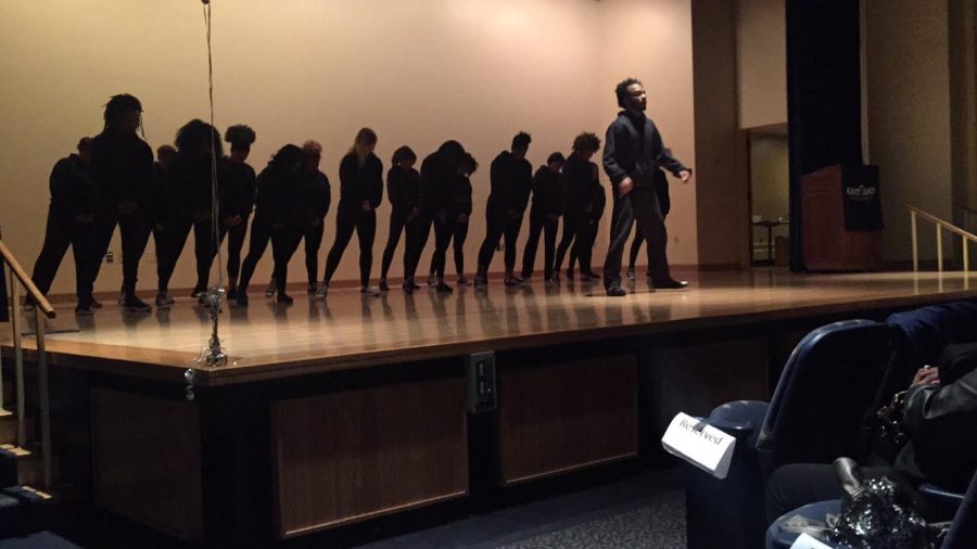 Members of Legacy Dance Team performed at the "Our Time Is Now" Benefit Concert to Kanye West's "Blood on the Leaves."