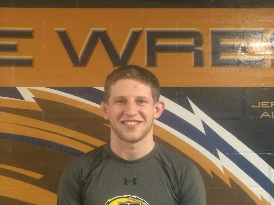 Redshirt junior wrestler and economics major Chance Driscoll.