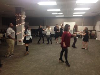 Latin Social Dance Club's semiformal event "Dancing through the Snow" Dec. 4 at Studio A in the Twin Towers on campus.