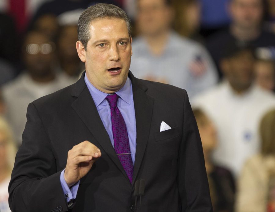 Representative Tim Ryan speaks at the Hillary Clinton rally at Cuyahoga Community College on Tuesday, March 8, 2016.