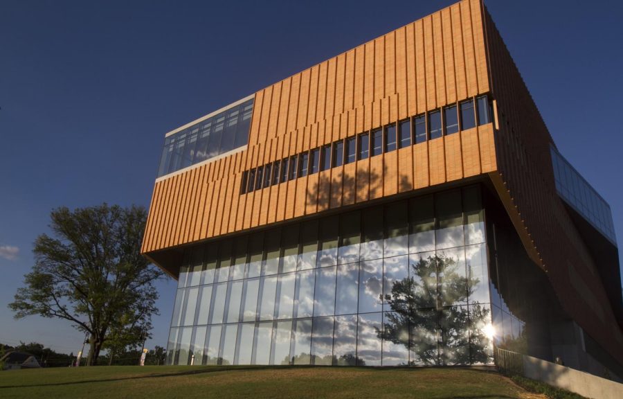 The new College of Architecture and Environmental Design building on Monday, Aug. 8, 2016.