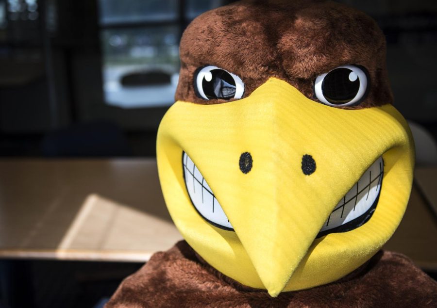 Flash, the official Kent State mascot, poses for a portrait on Wednesday, Sept. 28, 2016 at the M.A.C. Center.