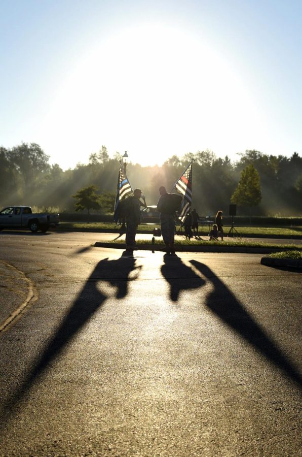 Participants of Fallen 15’s Run. Ruck. Remember. in Groveport on Sunday, Sept. 11, 2016, came out early to prepare for the 20 kilometer race.