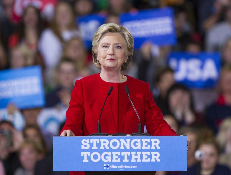 Democratic presidential nominee Hillary Clinton speaks at Kent State University on Monday, Oct. 31, 2016.