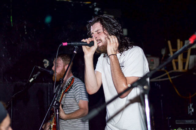 Zach McCulley, vocalist for Hello Weekend, performs onstage during a show at The Foundry Concert Club in Lakewood, Ohio on July 31, 2016.