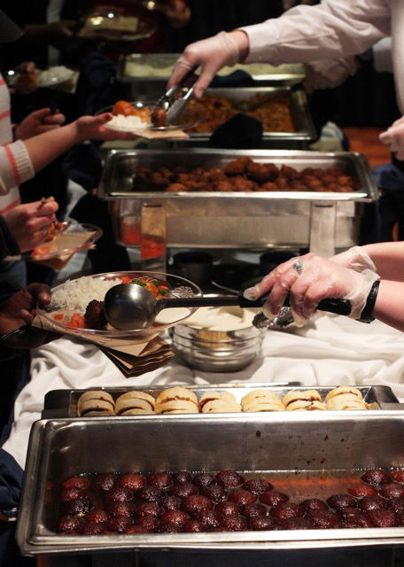 Food is served at the Cultural Cafe event in the Kent State Ballroom on Wednesday, Feb. 15, 2017. The event focused on food and culture from Nepal and Israel.