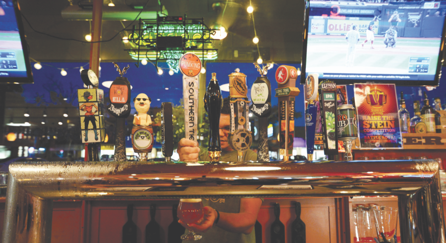 The selection of alcohol on tap at Ray's Place is featured on Wednesday, Sept. 21, 2016. 