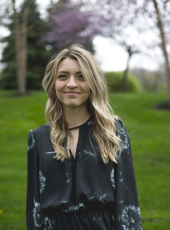 Cassie Neiden, Kent State alum and managing editor at the Cannabis Business Times magazine, poses for a portrait in Valley View, Ohio on Wednesday, April 19, 2017.