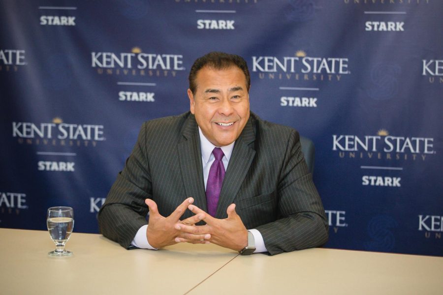 John Quiñones, ABC News correspondent and host of “What Would You Do?," speaks at the Kent State Stark campus as apart of the Featured Speakers Series on Thursday, April 20, 2017.